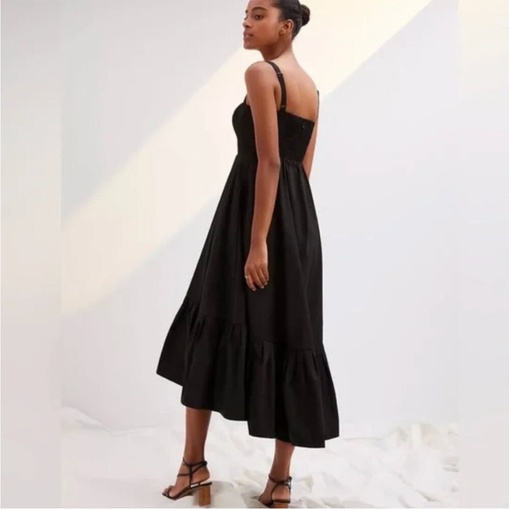 Mare Mare by Anthropologie Ruffled Flounce Maxi dress size 1x BLACK NWT